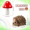 Fairy Outdoor Garden Animals Figurines Outdoor Fairy Wild Garden Accessories Resin Hedgehogs and Wood Mushroom Miniature Garden for Plant Pots Bonsai Craft Decor Fairy Wild Garden Supplies